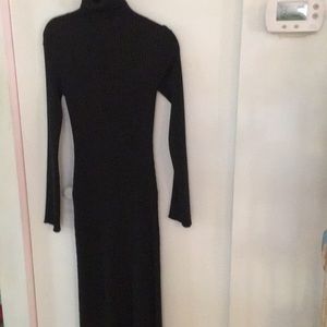 DKNY long grey wool pencil dress. Size S